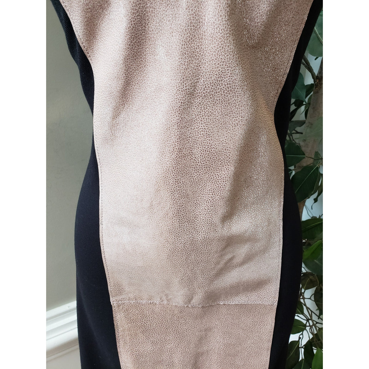 Graham & Spencer Sheath Dress Women's Medium Black & Peach Scoop Neck Racerback