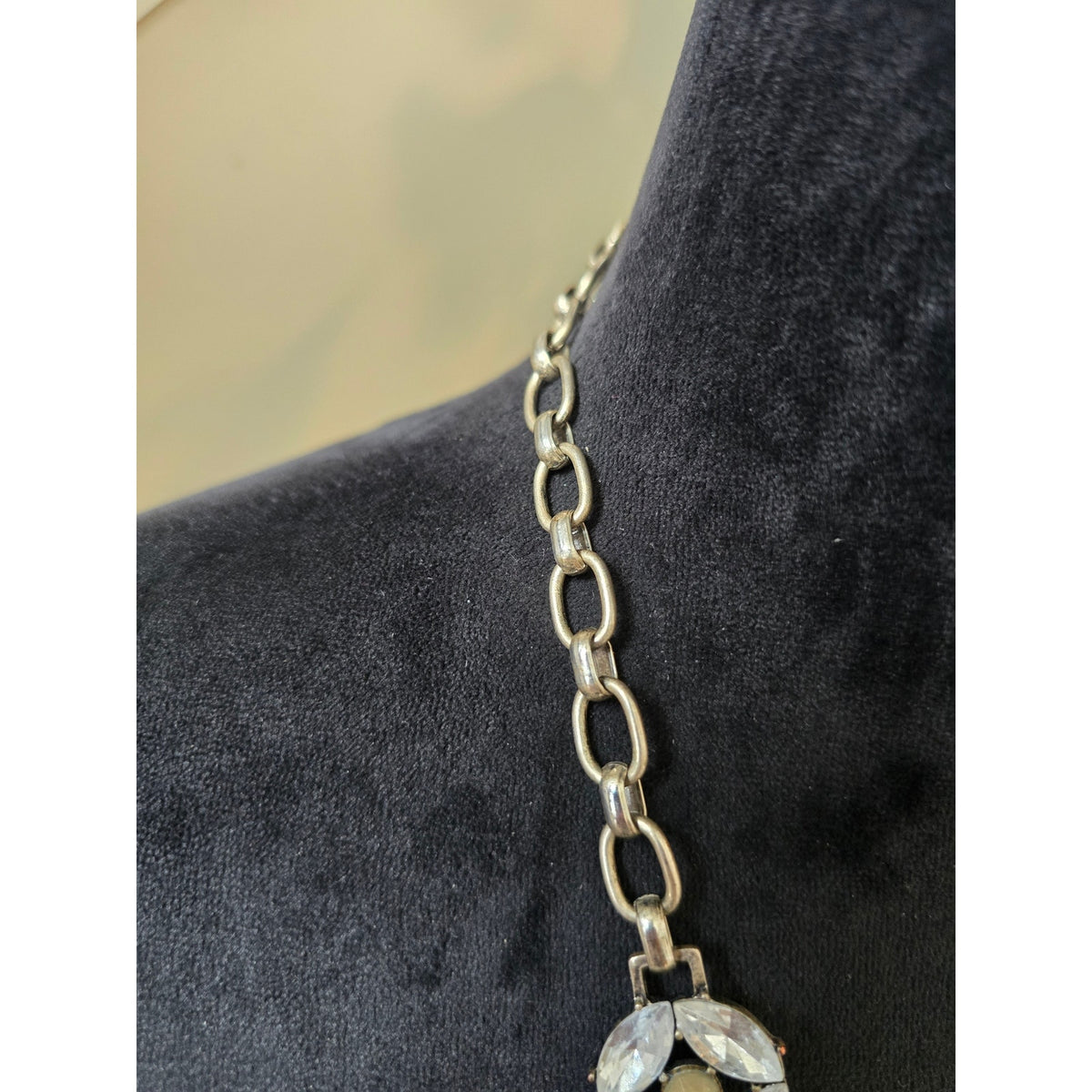 Gold Crystal Statement Bib Necklace