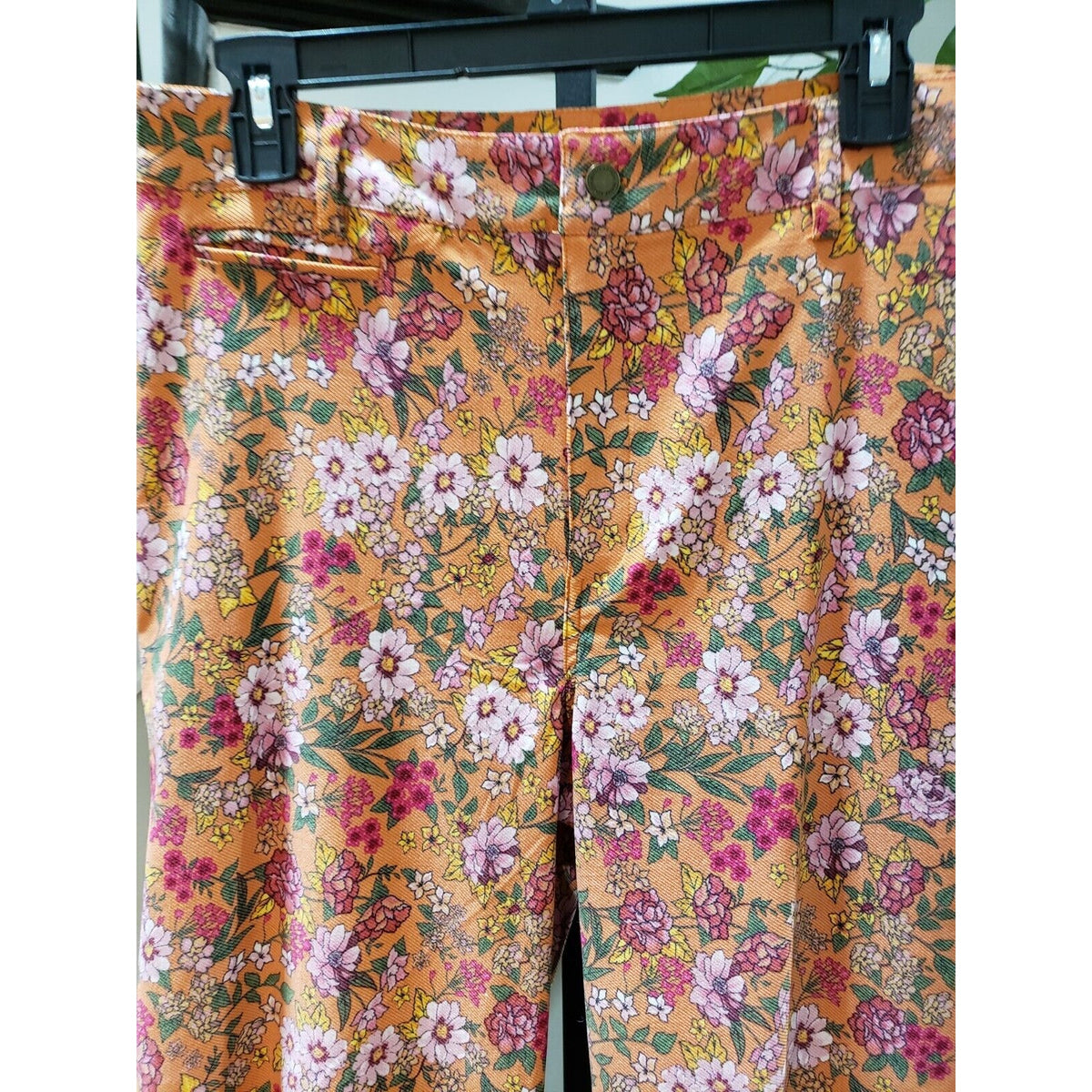 Adyson Parker Women's Multicolor Floral Cotton Casual Wide Leg Cropped Pants 10