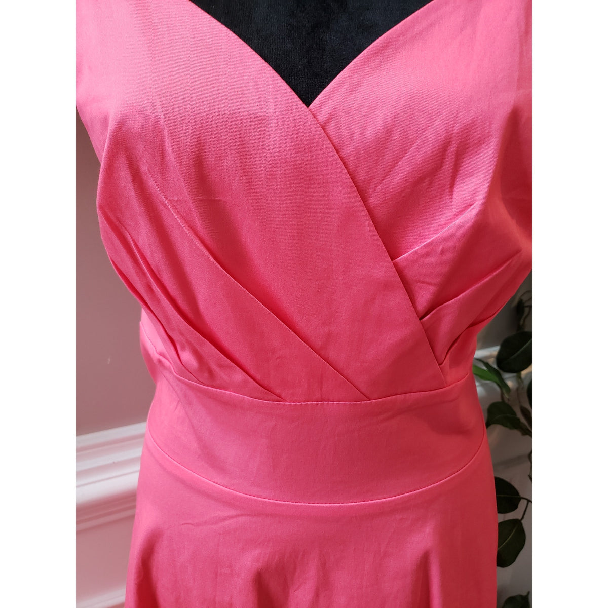 Bbonlinedress Maxi Dress Women's Size 3XL Pink Pleated Back Zip Sweetheart Neck
