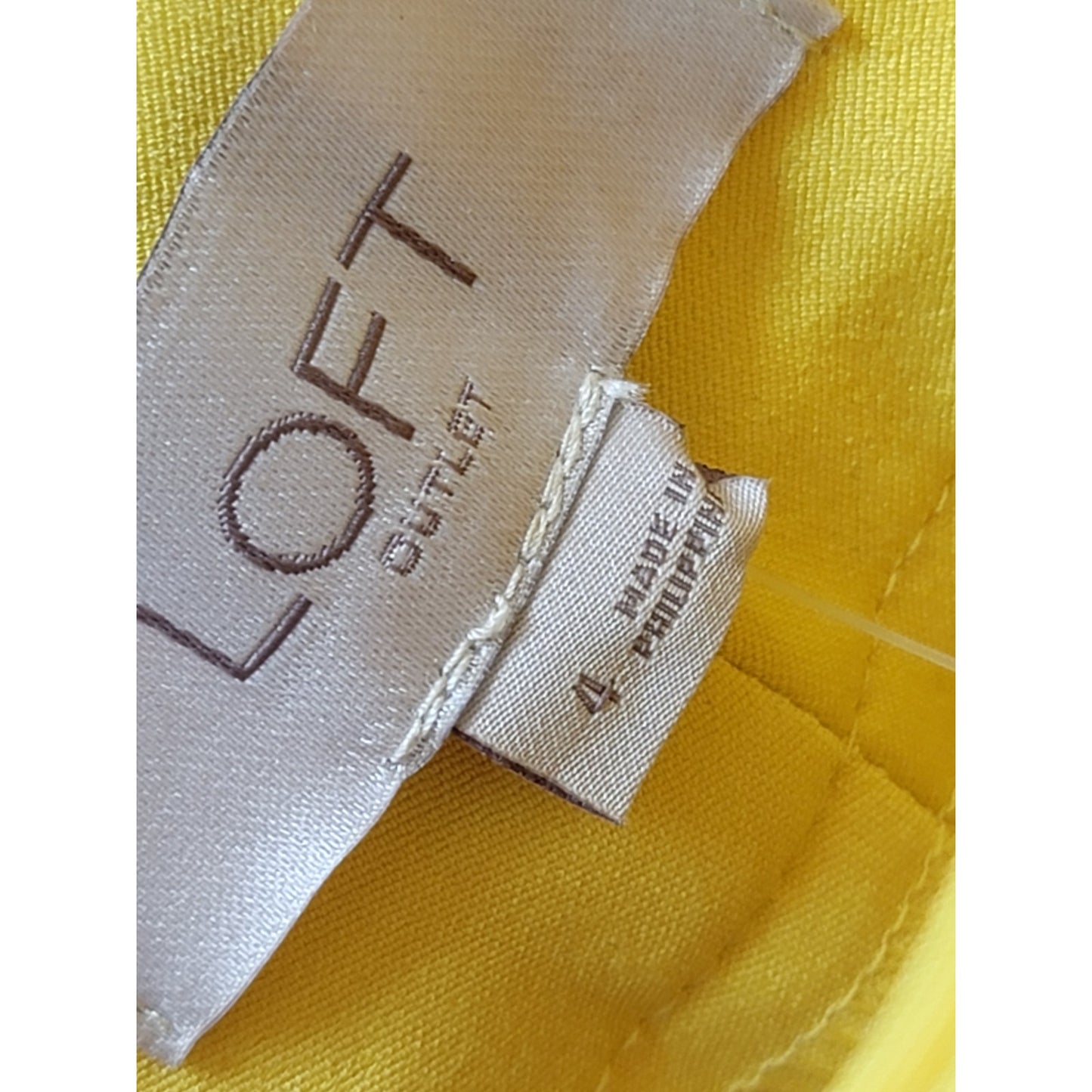 LOFT Skinny Ankle Pants Women's Size 4 Yellow Modern Fit Stretchy Trousers