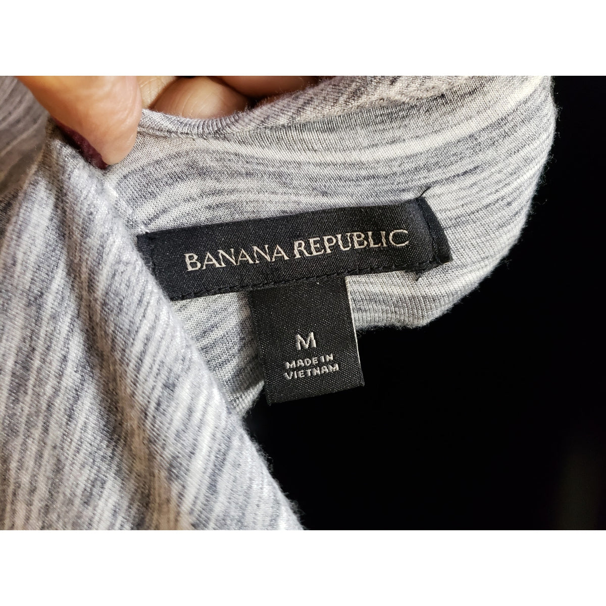 Banana Republic Bodycon Dress Women's Medium Gray Knit Viscose Long Sleeve V Neck