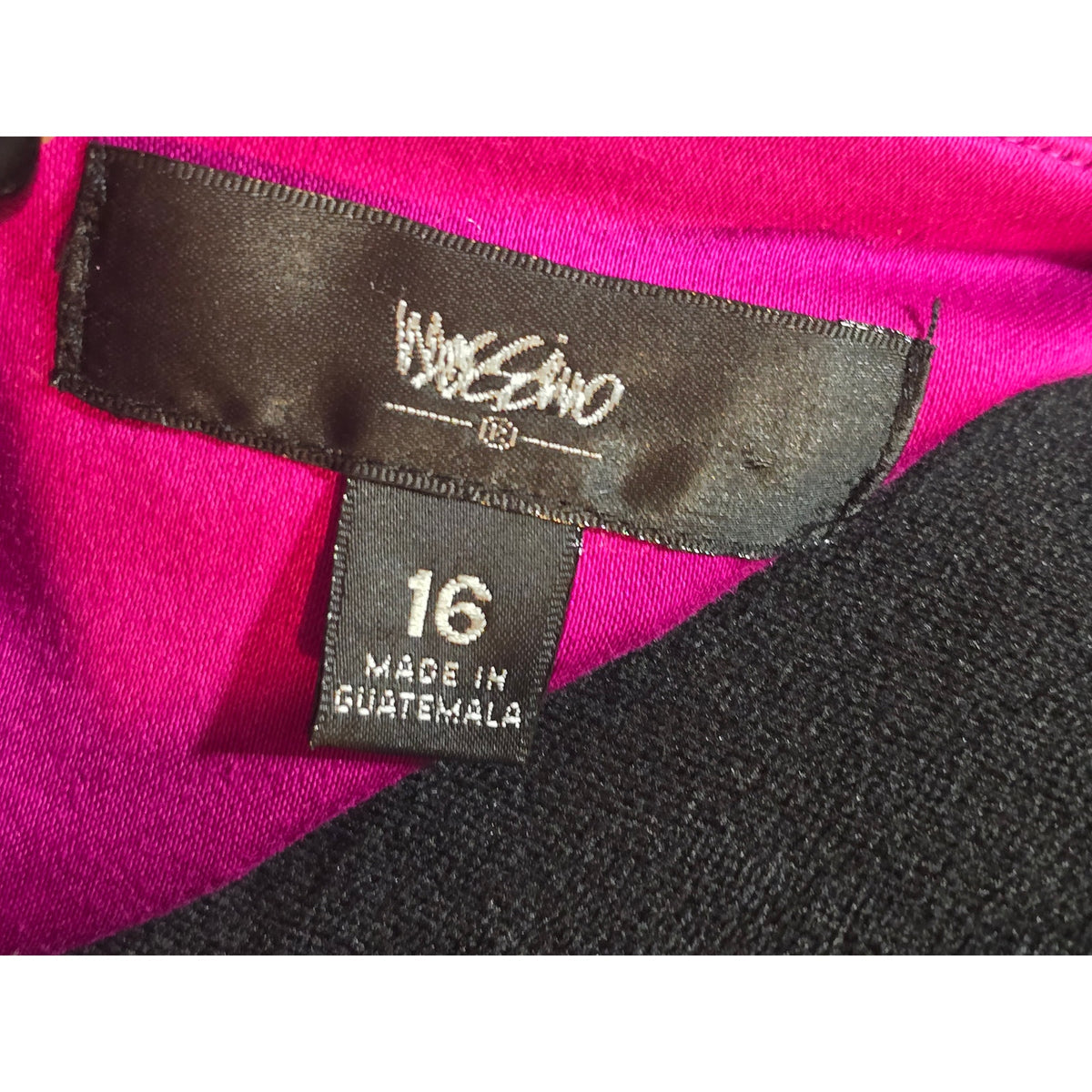 Mossimo Cocktail Pencil Dress Womens SZ 16 Magenta Pink Pleated Scoop Neck Lined