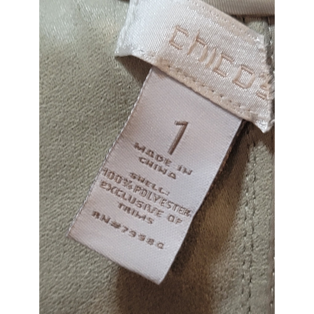 Chico's Cape Shawl Women's Size M Beige Open Front Sleeveless Exposed Seams