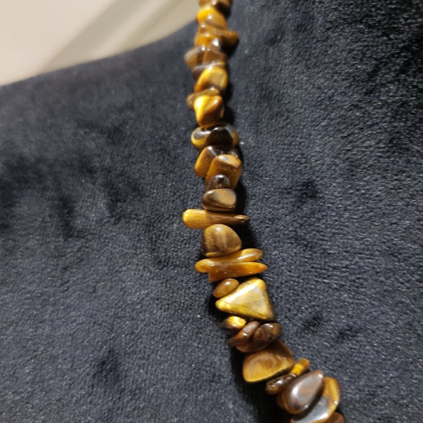 Women's Brown Tiger Eye Beaded Fashion Trendy Choker Necklace