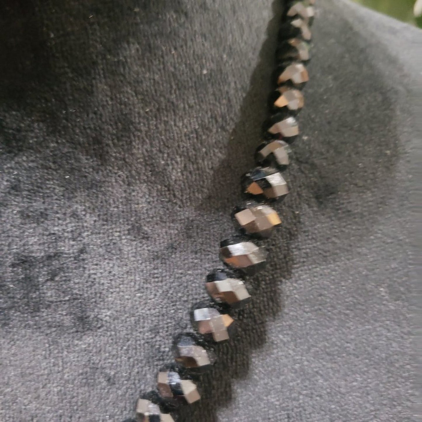 Icing Black Single Strand Round Beads Statement Necklace with Lobster Clasp