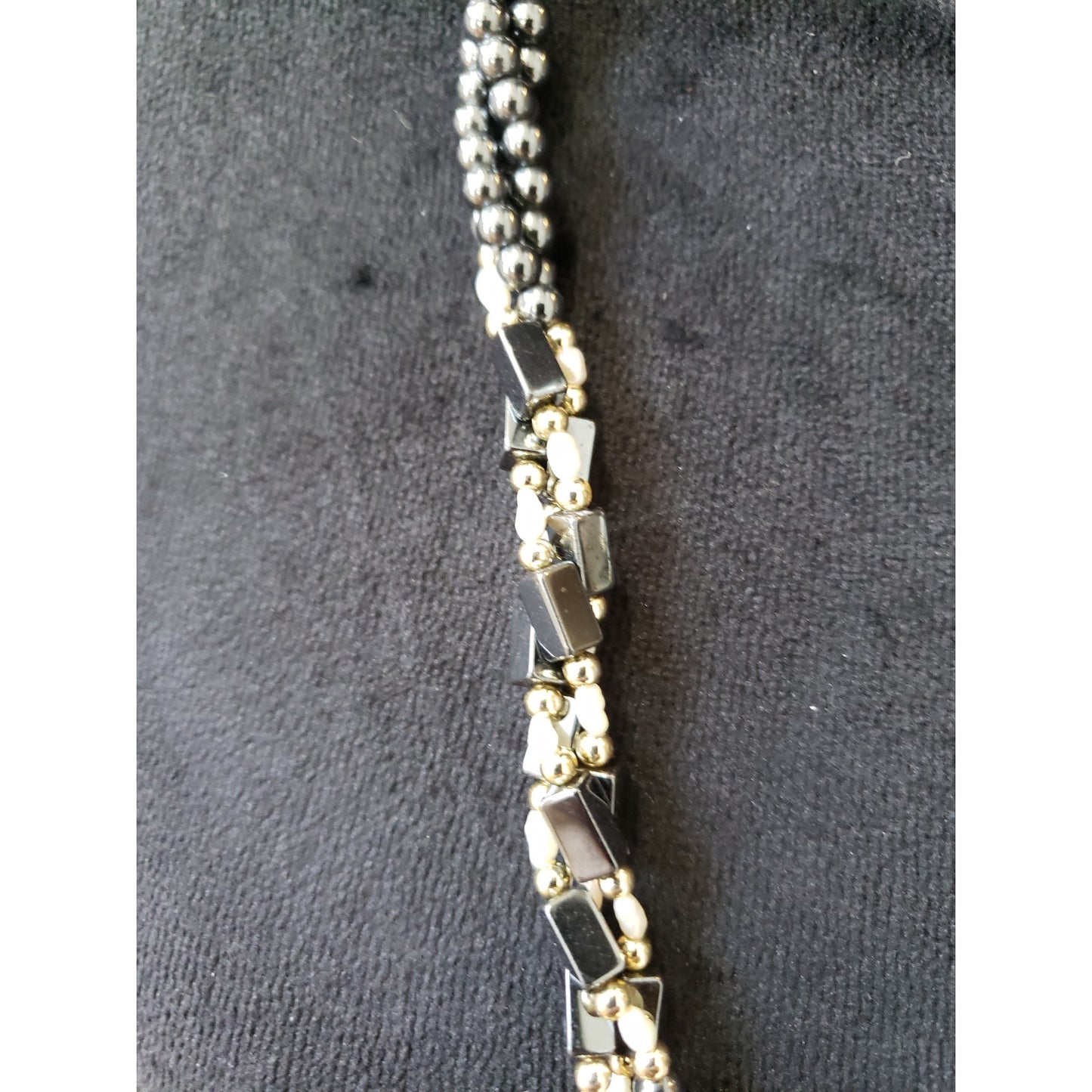 Womens Fashion Metalic Silver Ball Beaded Square Tube Twisted Necklace Jewelry