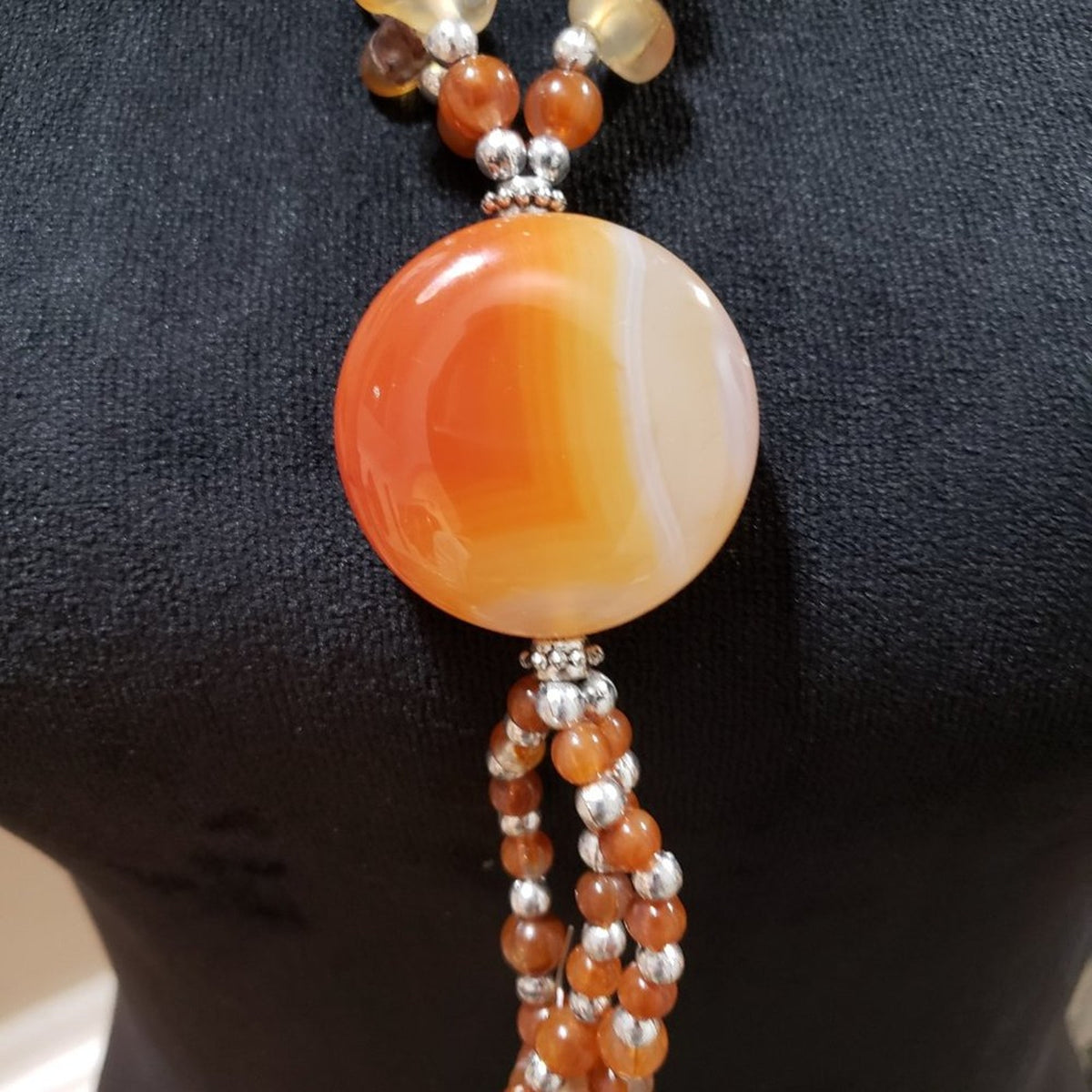 Women's Fashion Chunky Charm Beaded Big Pendant Choker Necklace w/ Lobster Clasp