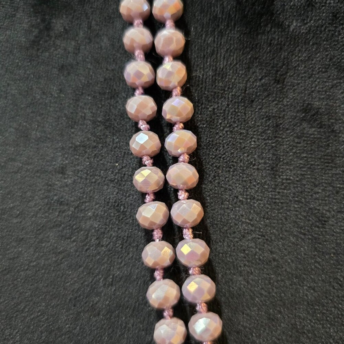 Womens Fashion Purple Single Strand Acrylic Beaded Layer Necklace Jewelry