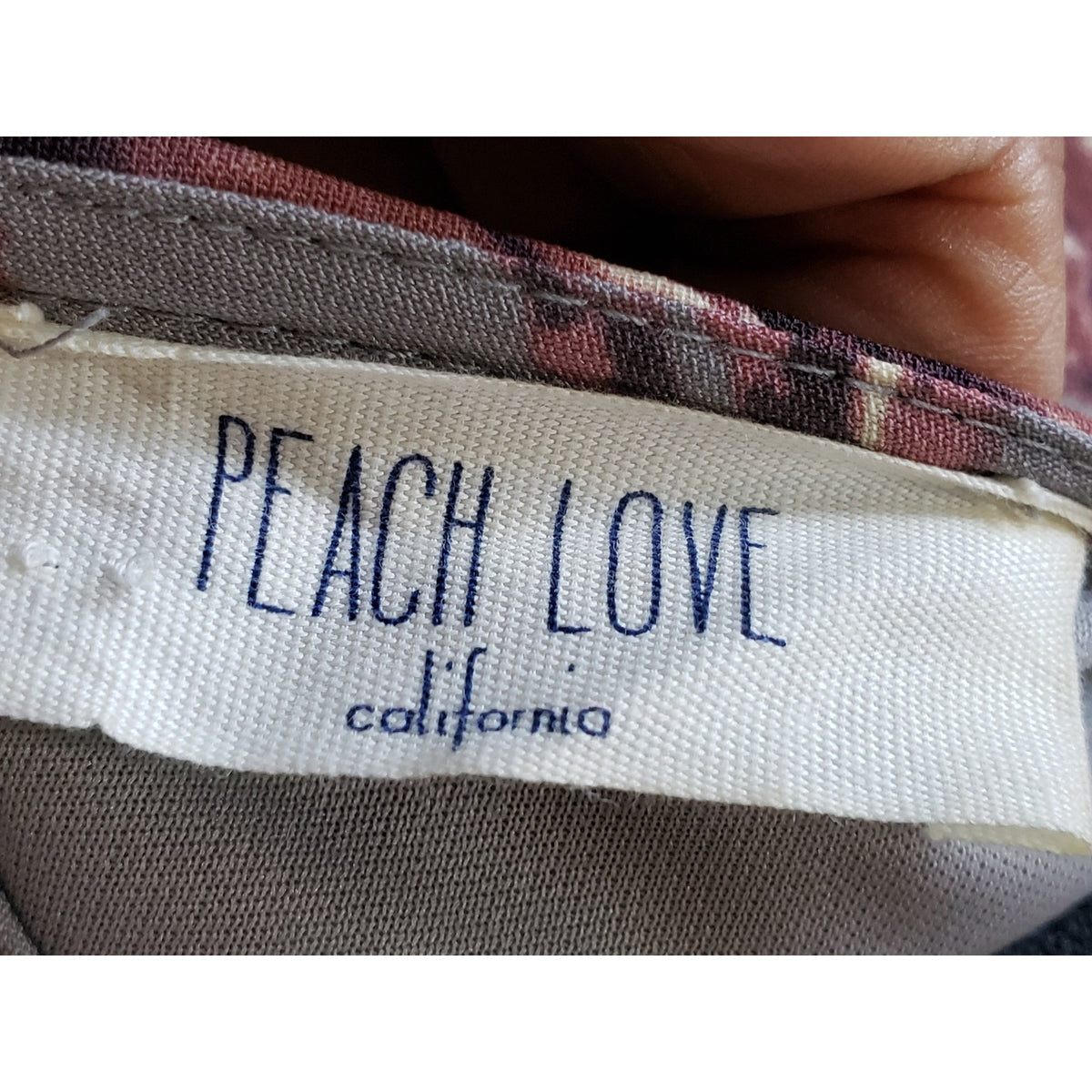 Peach Love Fit & Flare Dress Women M Multi Floral Lined Keyhole Back Long Sleeve