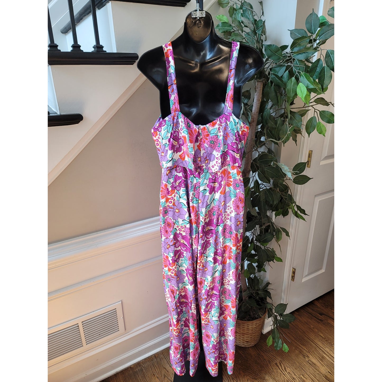 SHEIN Romper Women 8/10 Multicolor Floral Sleeveless Summer Casual Boho