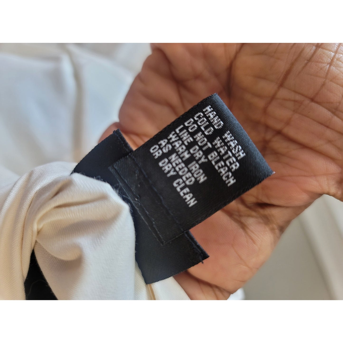 Notations Silk Blouse Women's Small White Button Front Long Sleeve Career Top