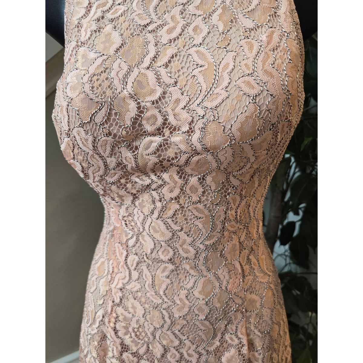 NBD Sheath Dress Women's SZ XS Pink Floral Lace Lined Fitted Padded Back Zipper
