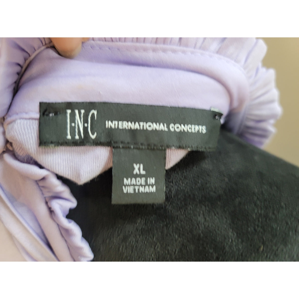 INC International Concepts Blouse Women Size XL Lilac 100% Polyester Sleeveless