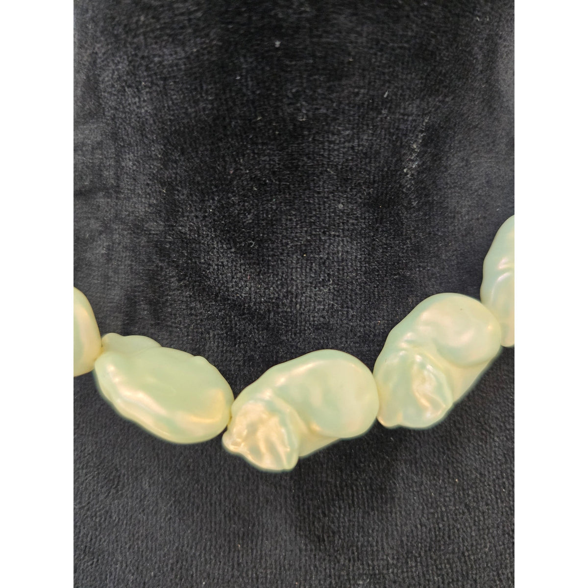 Cream Chunky Lightweight Beaded Statement Necklace Organic Style
