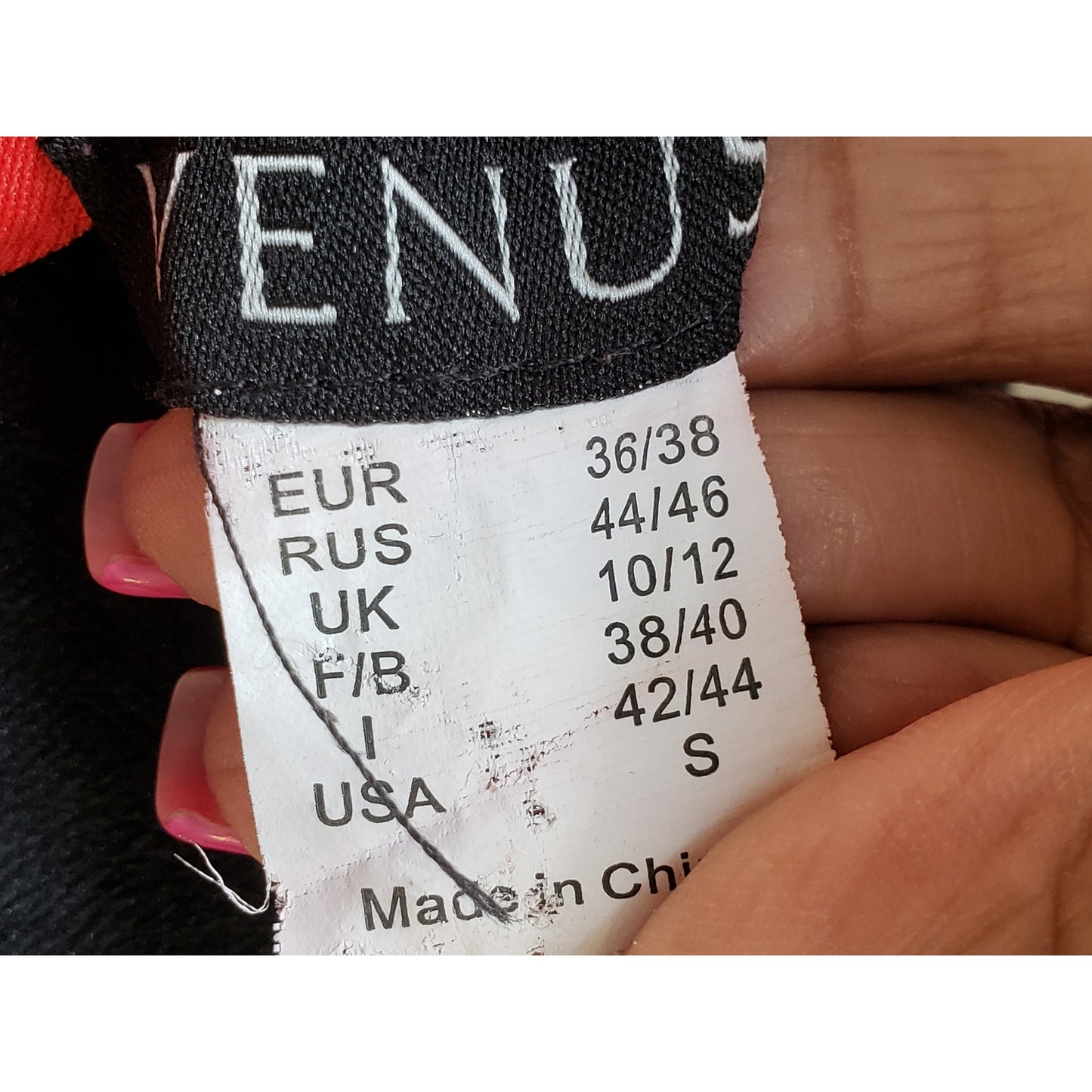 Venus Tank Top Womens S Red Fringe Draping Down Front Halter Neck Sleeveless