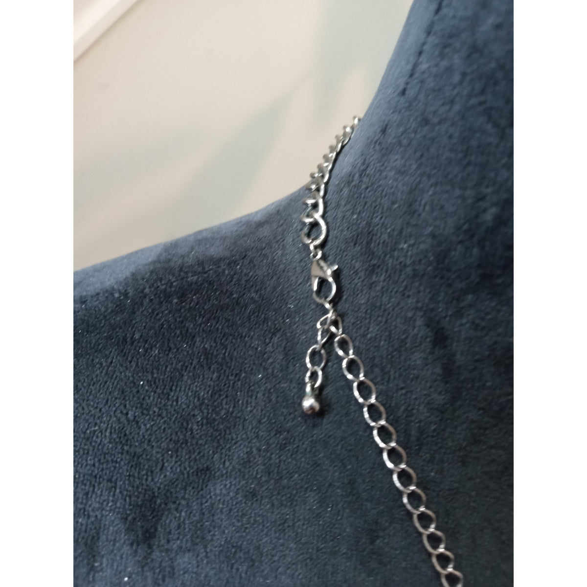 Gunmetal Chain Necklace Turquoise Yellow Beaded Charm Statement Bib Boho Jewelry