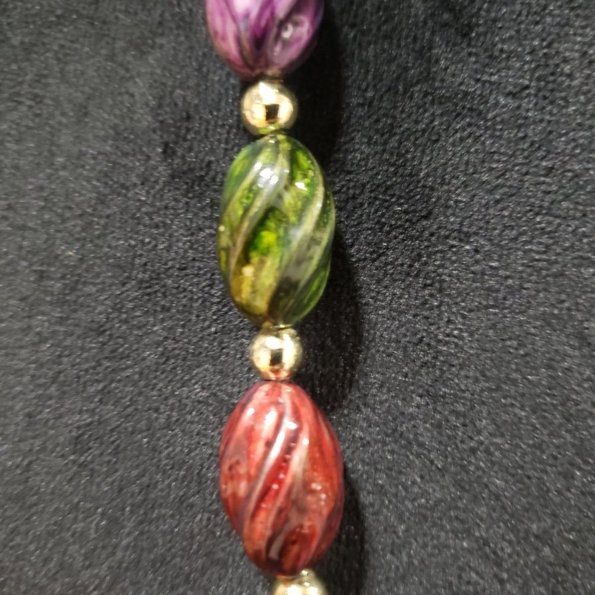 Womens Fashion Multicolour Agate Gemstone Beaded Necklace with Lobster Clasp