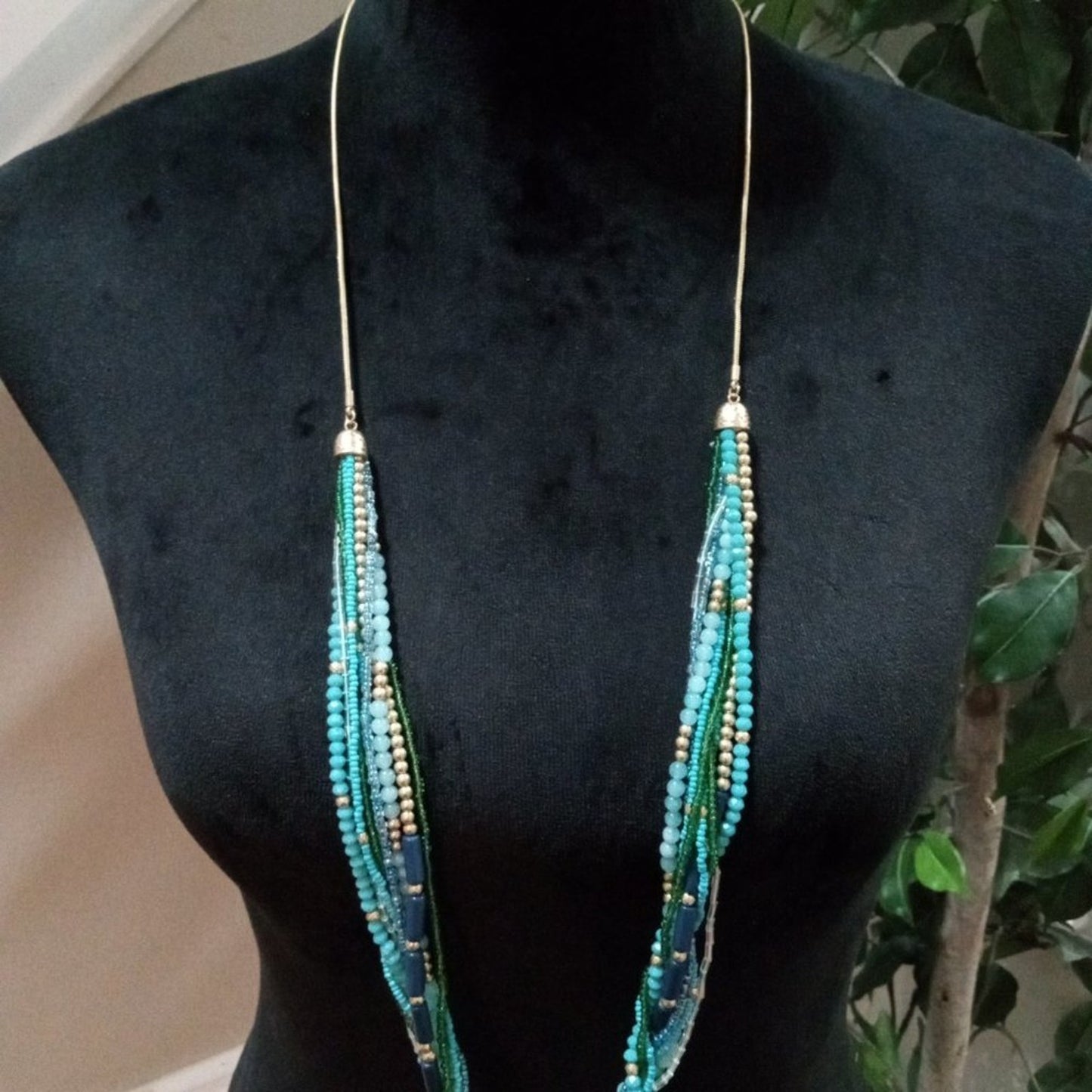 Catherines Womens Fashion Multistrand Multicolor Chunky Beaded Long Necklace