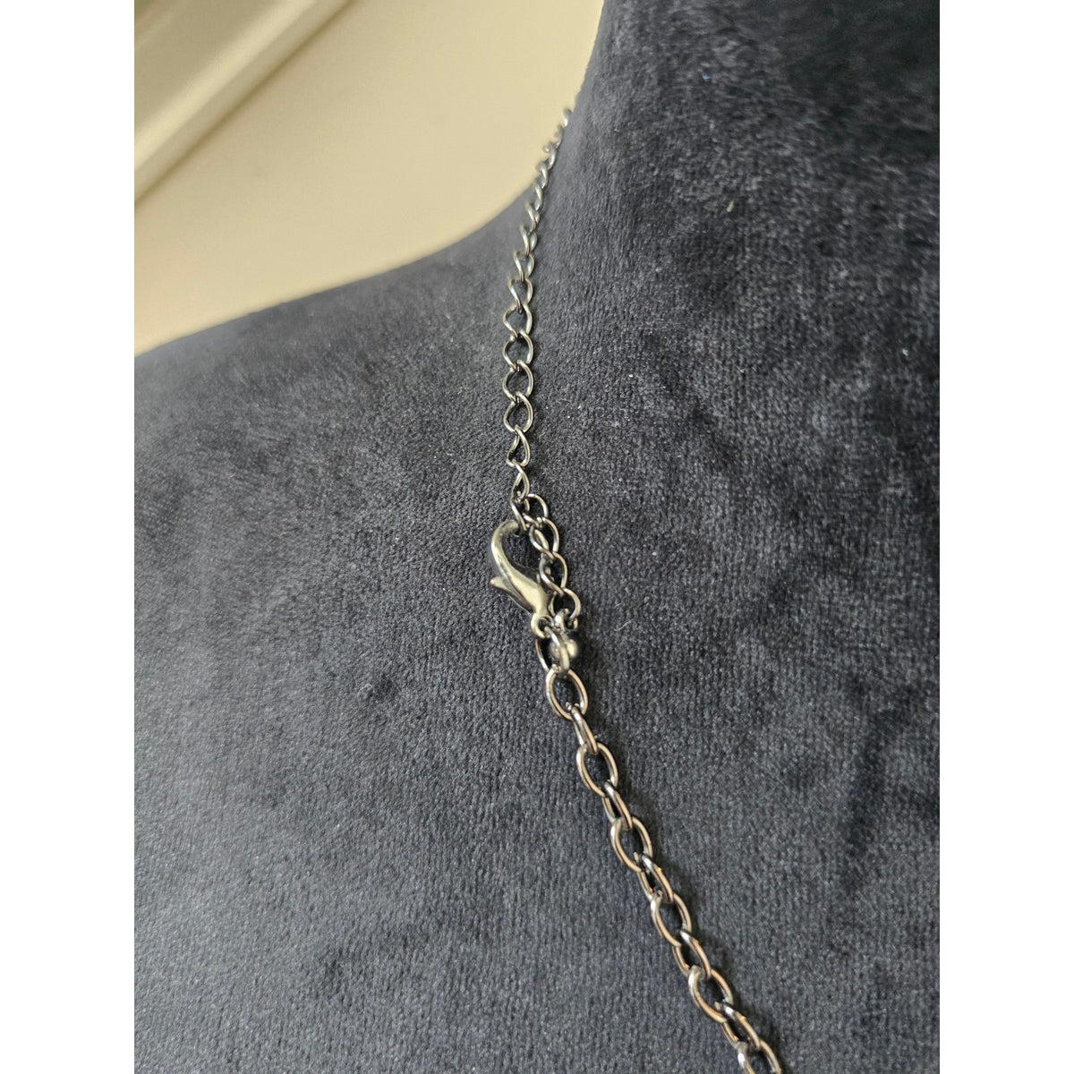 Antique Silver Chain Fringe Statement Necklace