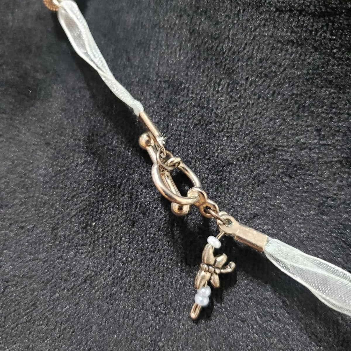 Elegant Multistrand Twisted Beaded Round Silver Pendant Necklace