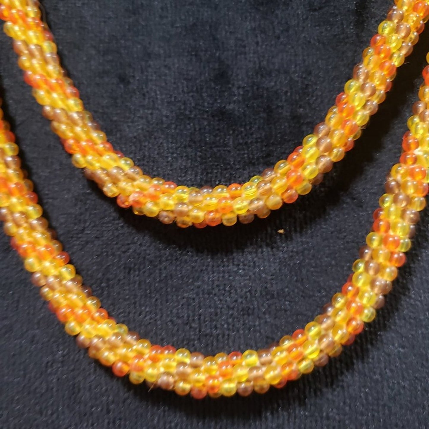 Women Fashion Elegant Double Strand Multicolor Tiny Glass Beaded Necklace