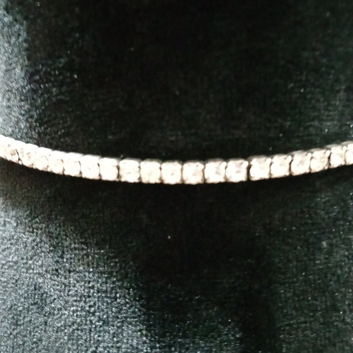 Women Fashion Elegant Clear Faceted Rhinestone Beaded Tennis Choker Necklace