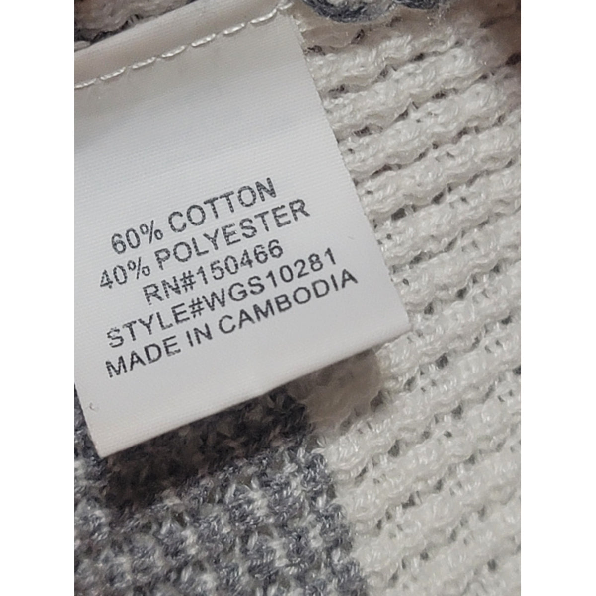Market & Spruce Pullover Sweater Women's Small White/Gray Striped Boat Neck