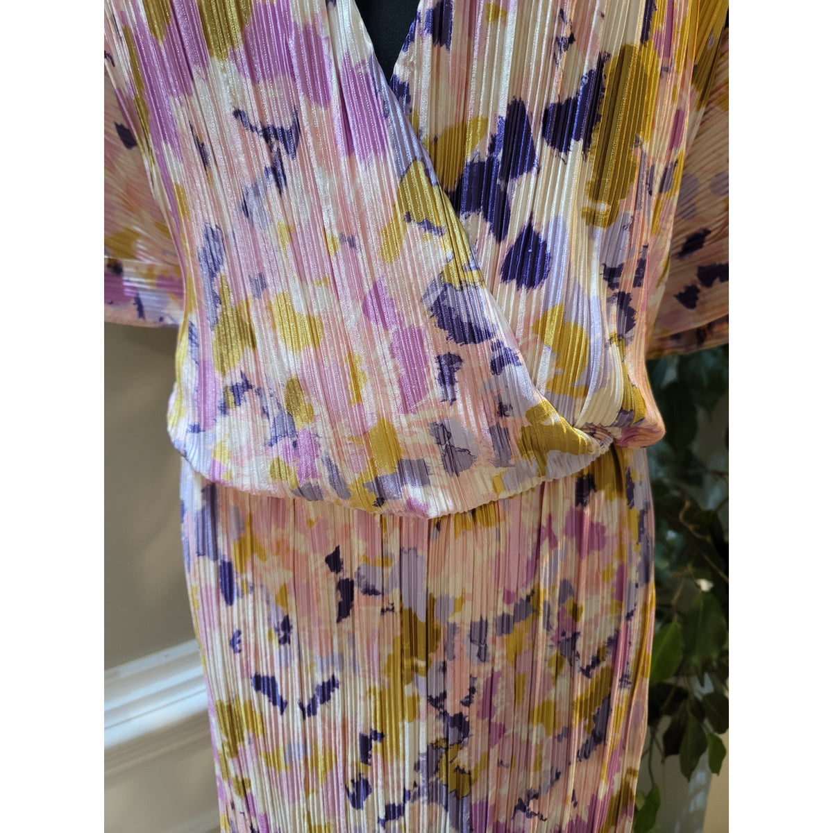 Madison+Hudson Maxi Dress Women's 3x Multicolored 100% Polyester Long Sleeve