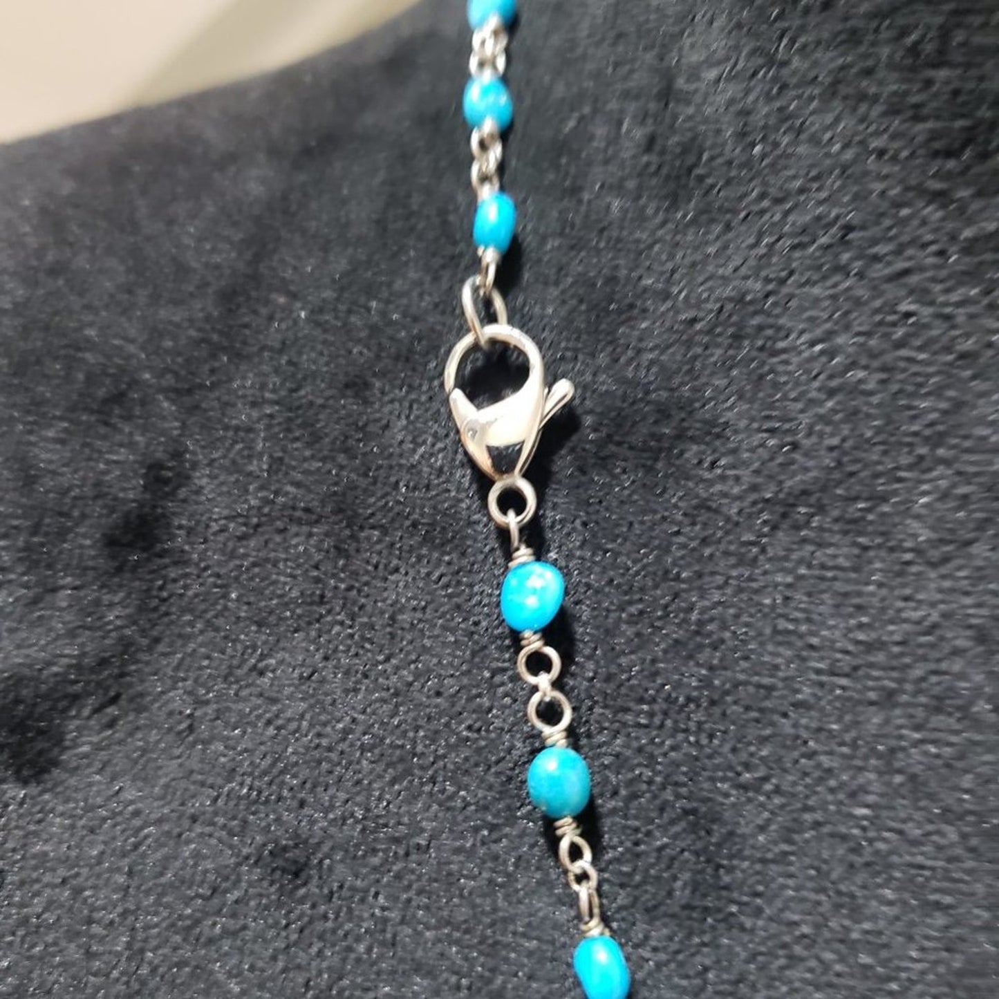 Silver Necklace Delicate Beaded Silver Necklace Pearl Silver Necklace