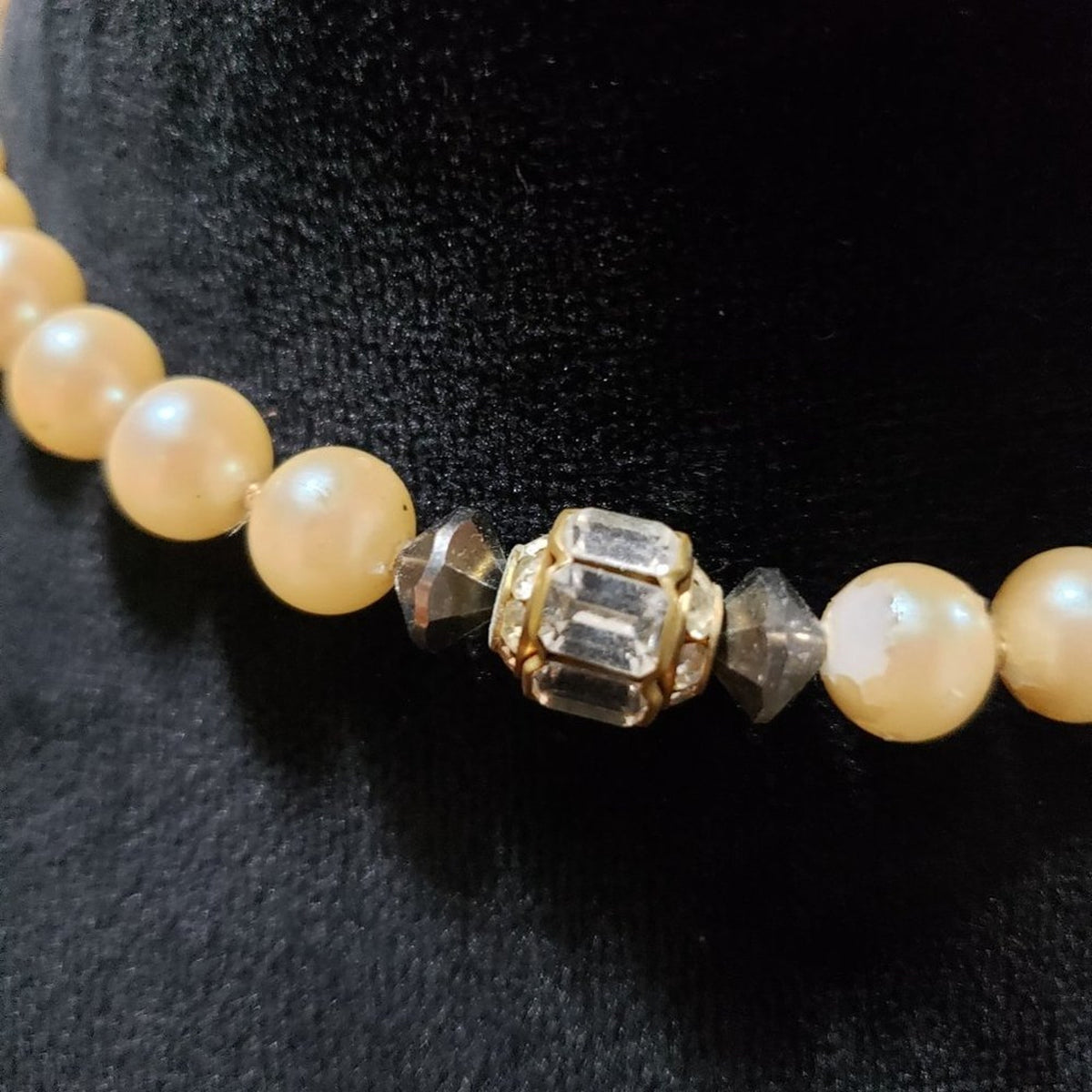 Womens Fashion Collier Pearls Faux Choker Necklace Jewelry Silver Filigree Clasp