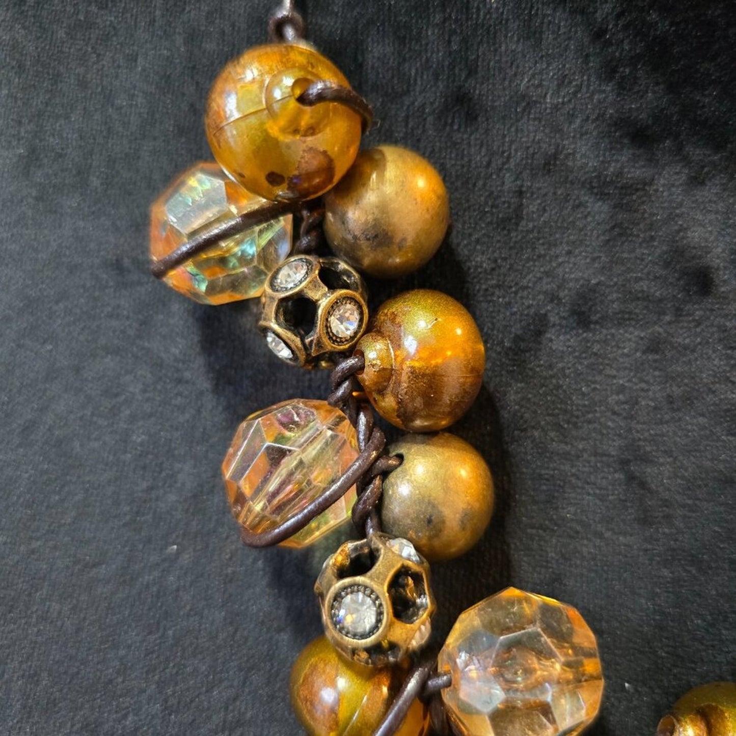 Womens Fashion Gold Tone Pearl Beaded Necklace Jewelry with Lobster Clasp