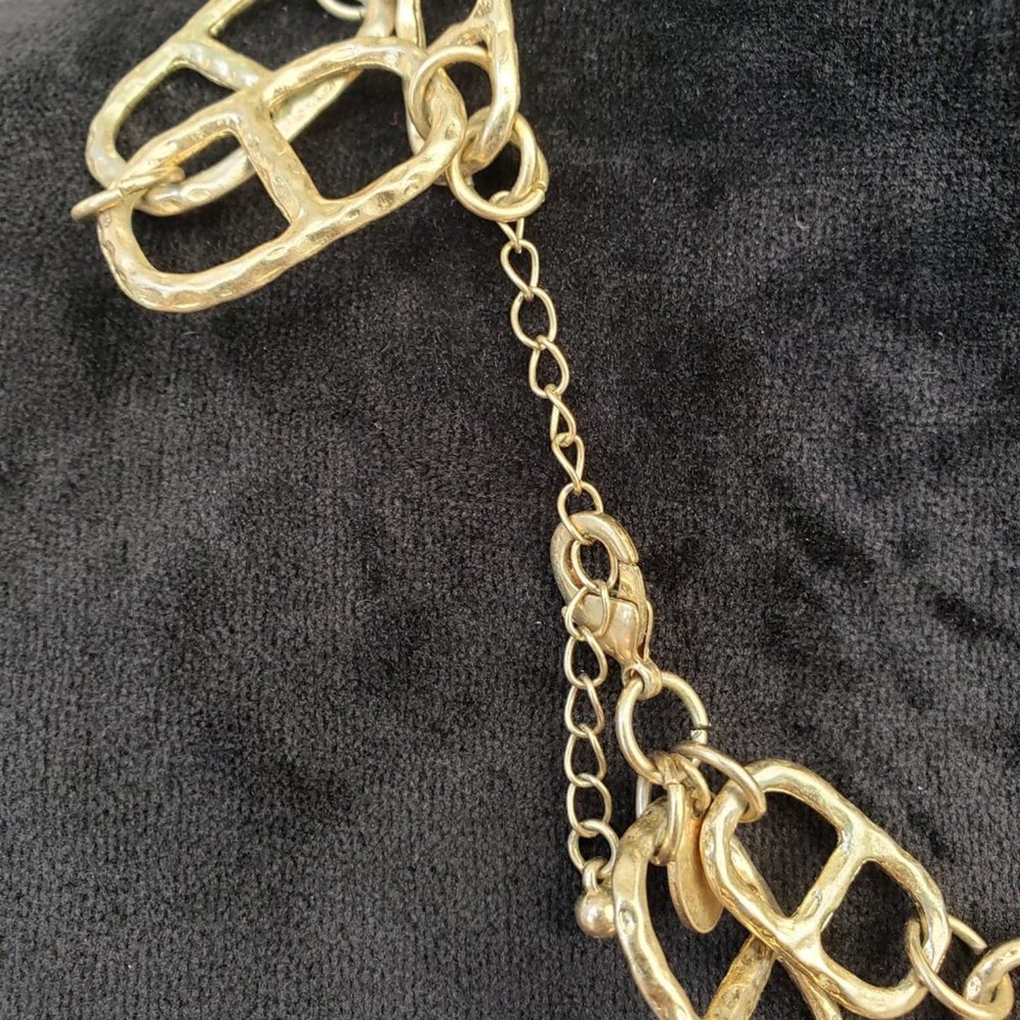 Charming Charlie Women Gold Tone Double Chunky Chain Necklace with Lobster Clasp