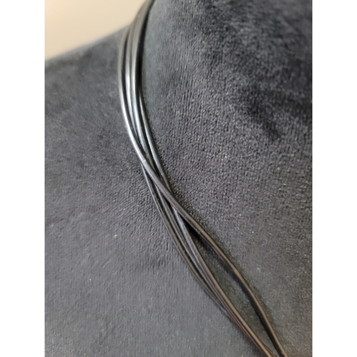 Women's Spiral Pendant Necklace with Bronze Disc and Black Leather Cord