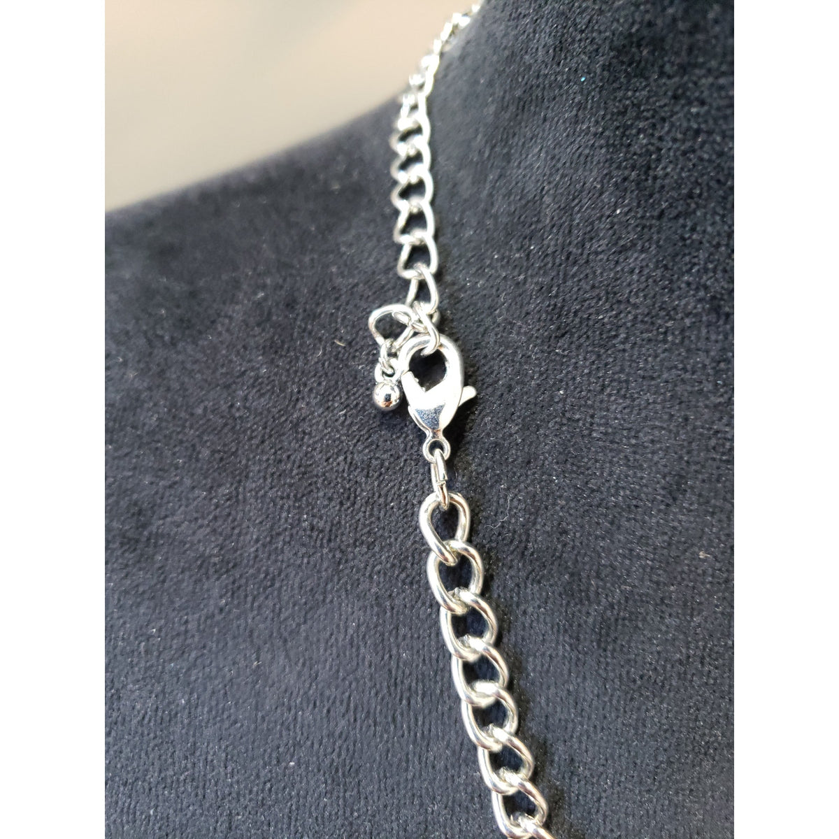 Silver Black Clear Crystal Necklace Women's Statement Geometric Fashion Jewelry