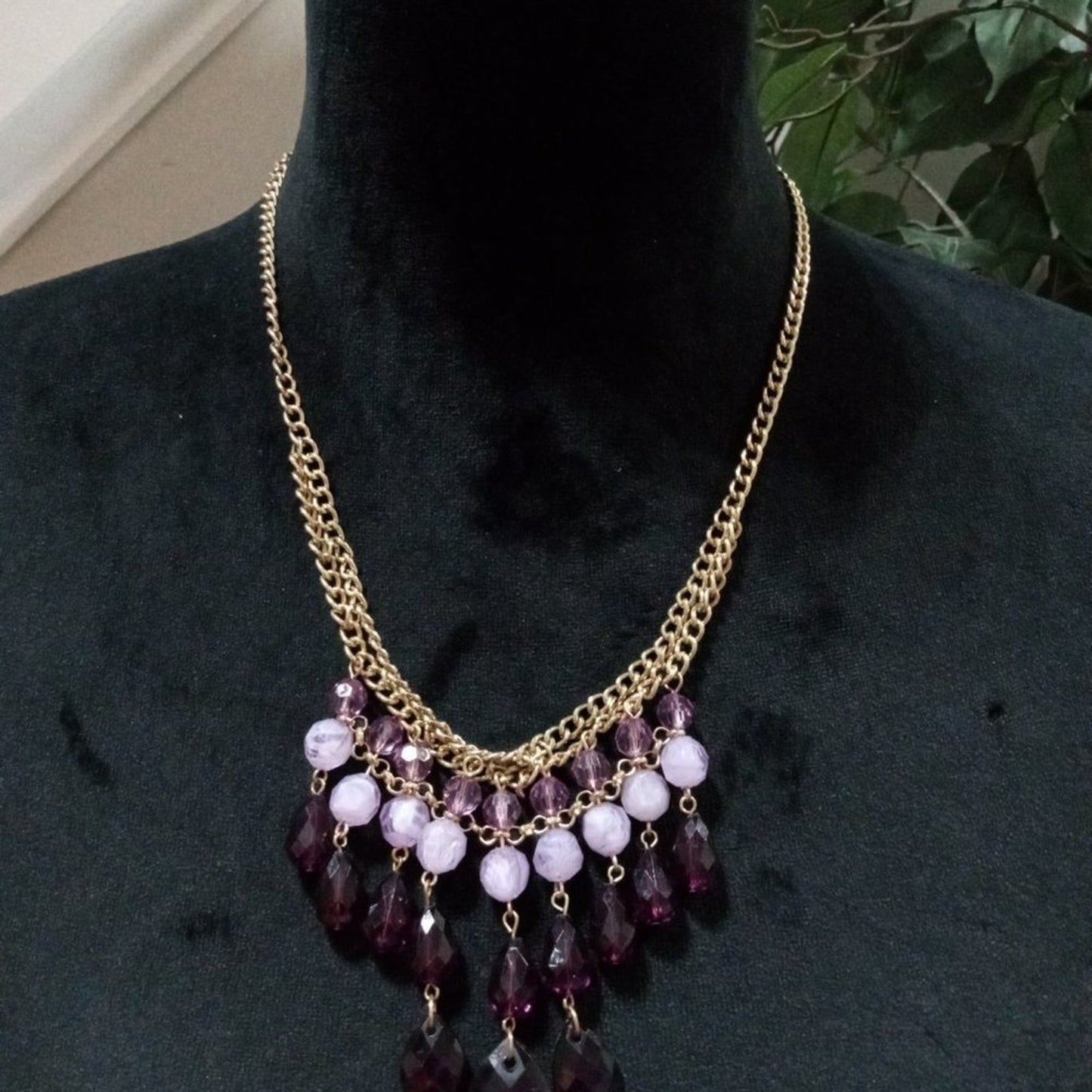 Womens Fashion Elegant Rhinestones Charm Statement Necklace with Lobster Clasp