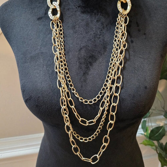 Womens The Melissa Zi Signature Collection Rhinestones Gold Statement Necklace