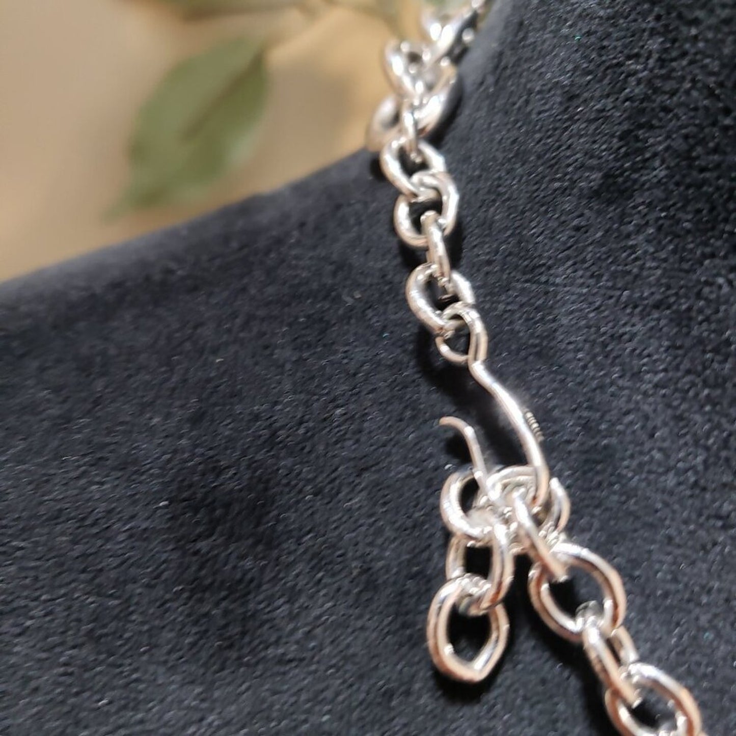 Womens Fashion Silver Twisted Link Chain Necklace Jewelry with Lobster Clasp