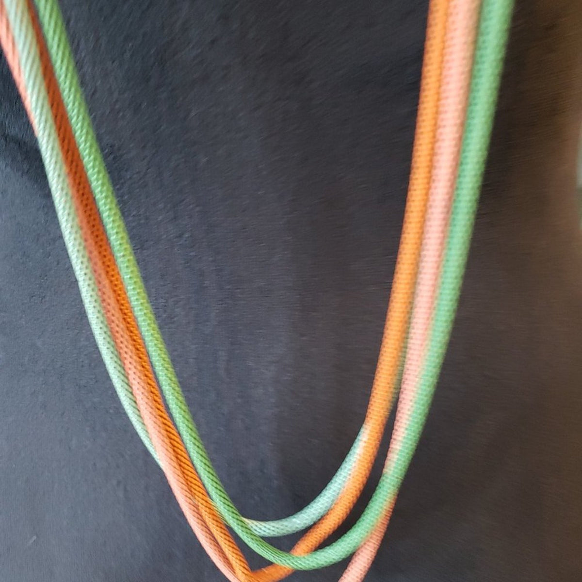 Womens Fashion Multicolor Macrame Cord Fabric Roop Long Collar Necklace Jewelry