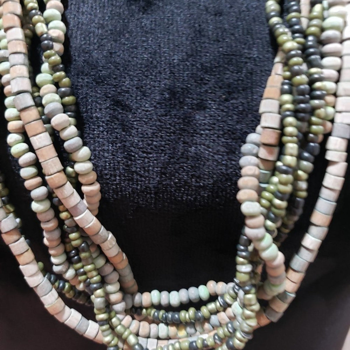 Women's Fashion Elegant Multi Strand Layered Colorful Beaded Long Necklace