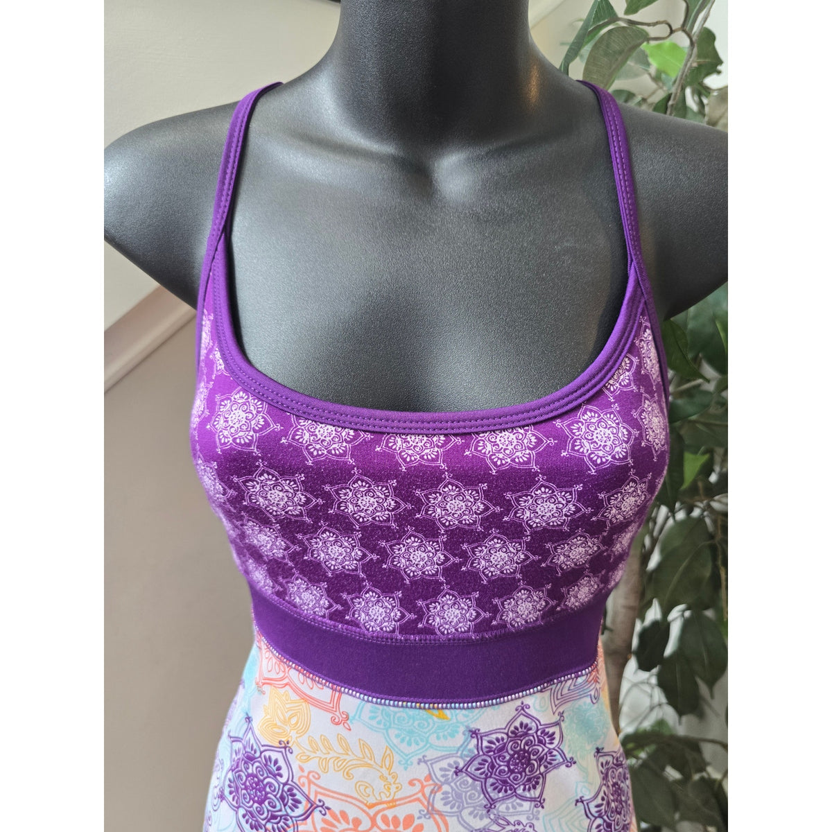 Lola A-Line Dress Womens SZ XS Multicolor floral Criss-Cross Straps Empire Waist