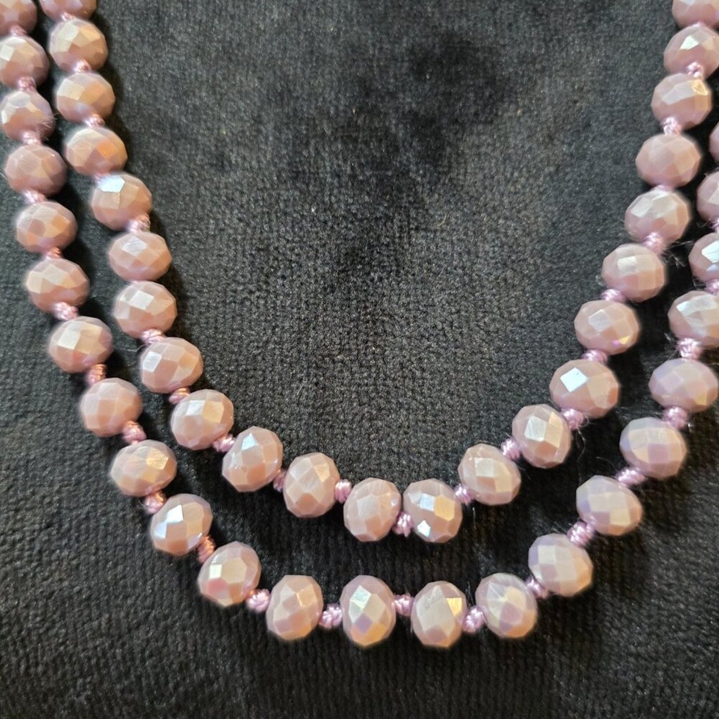 Womens Fashion Purple Single Strand Acrylic Beaded Layer Necklace Jewelry