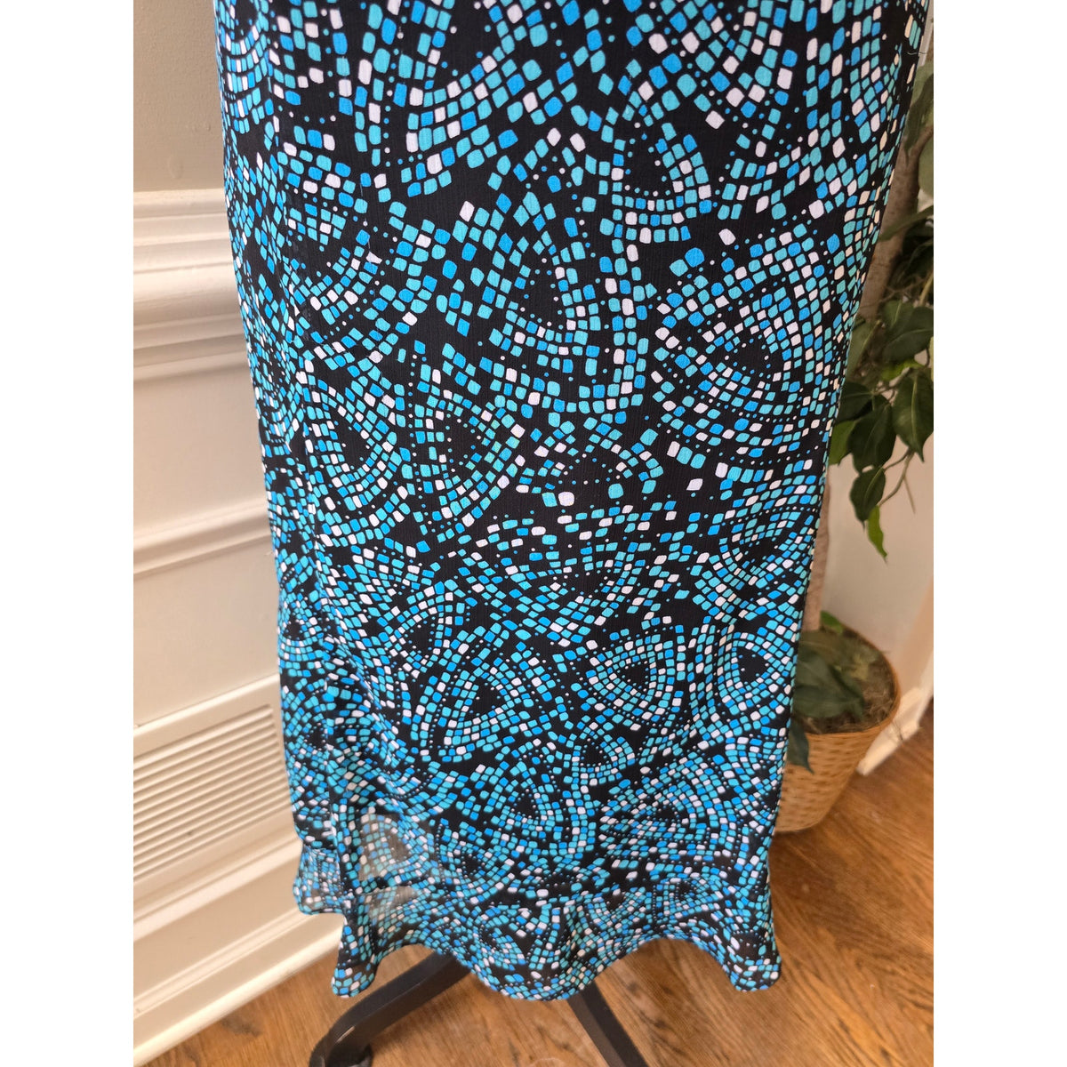 Maggie Barnes Shift Dress Women's SZ 20W Multicolor Geometric Back Zipper Lined