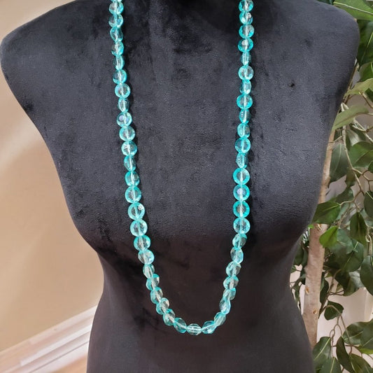 Mint Womens Fashion Crystal Beaded Long Statement Necklace Jewelry Adjustable