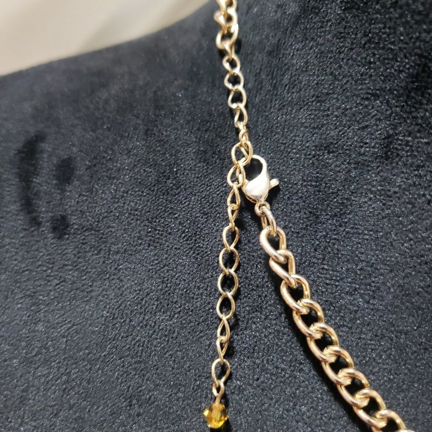 Womens Fashion Multi-Colored Stones Collar Necklace with Lobster Clasp