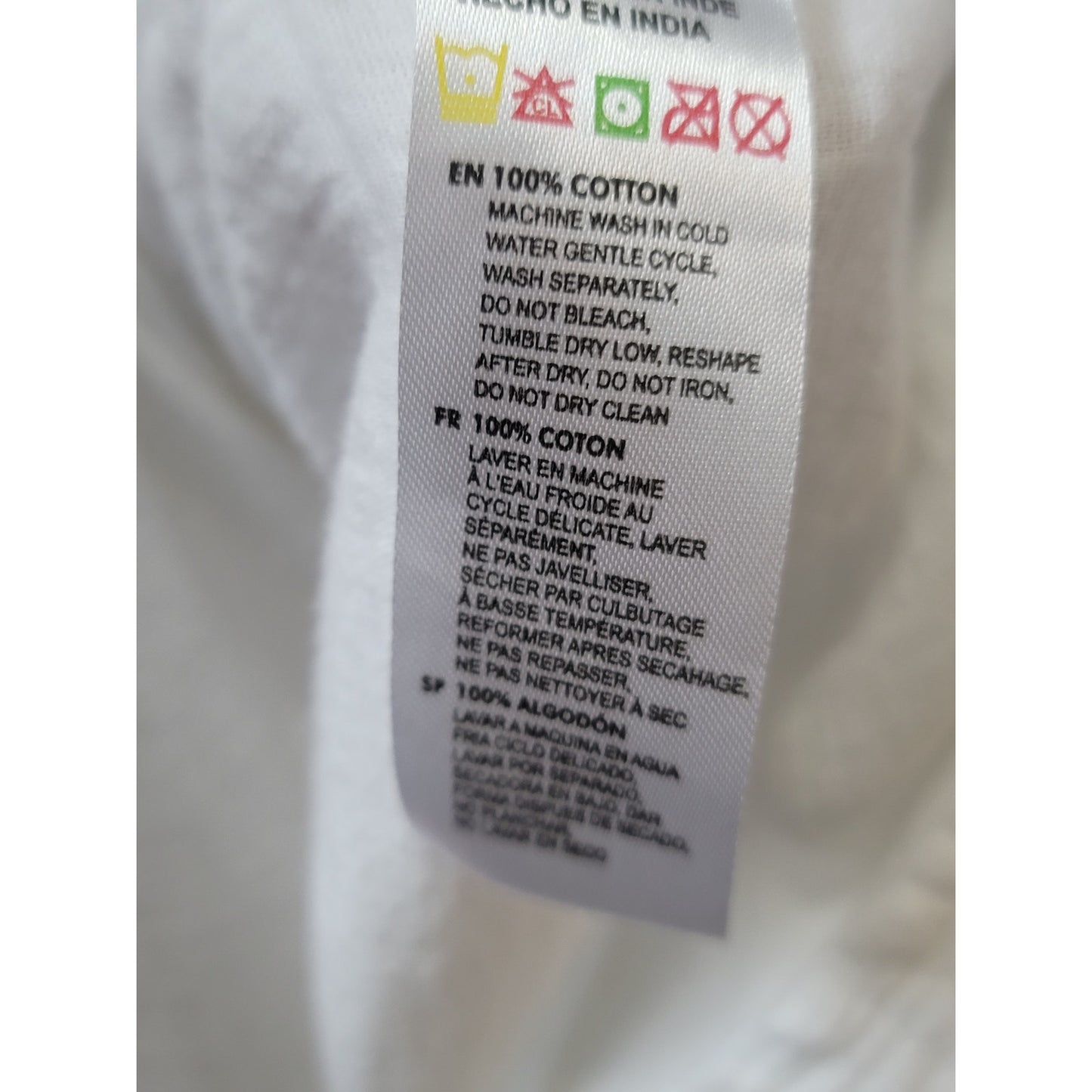 RD Style Button Down Dress Women Medium White Cotton Lightweight Casual