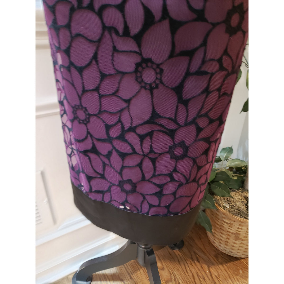 Signature by Robbie Bee Sheath Dress Women's 18W Black & Purple Floral Beaded