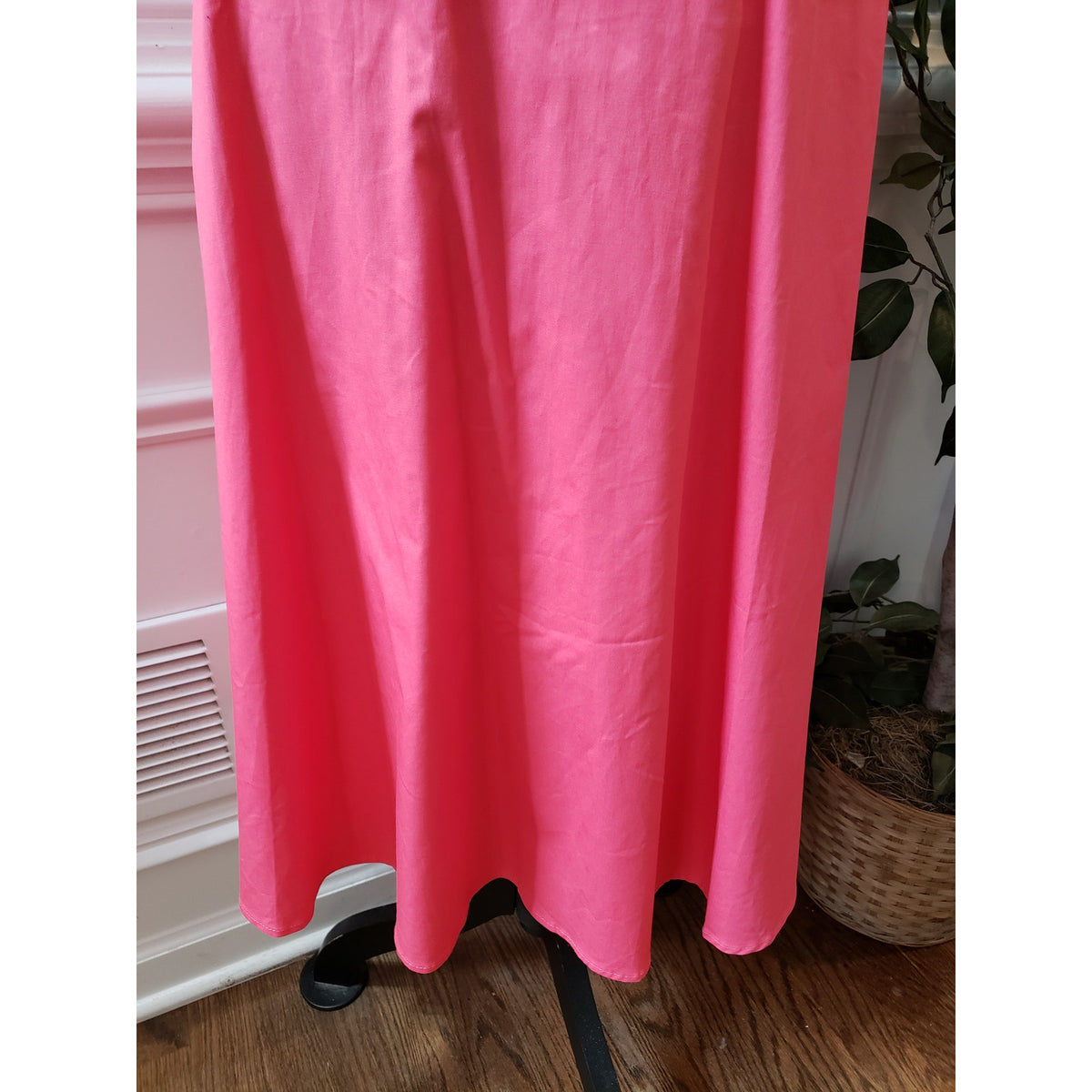 Bbonlinedress Maxi Dress Women's Size 3XL Pink Pleated Back Zip Sweetheart Neck