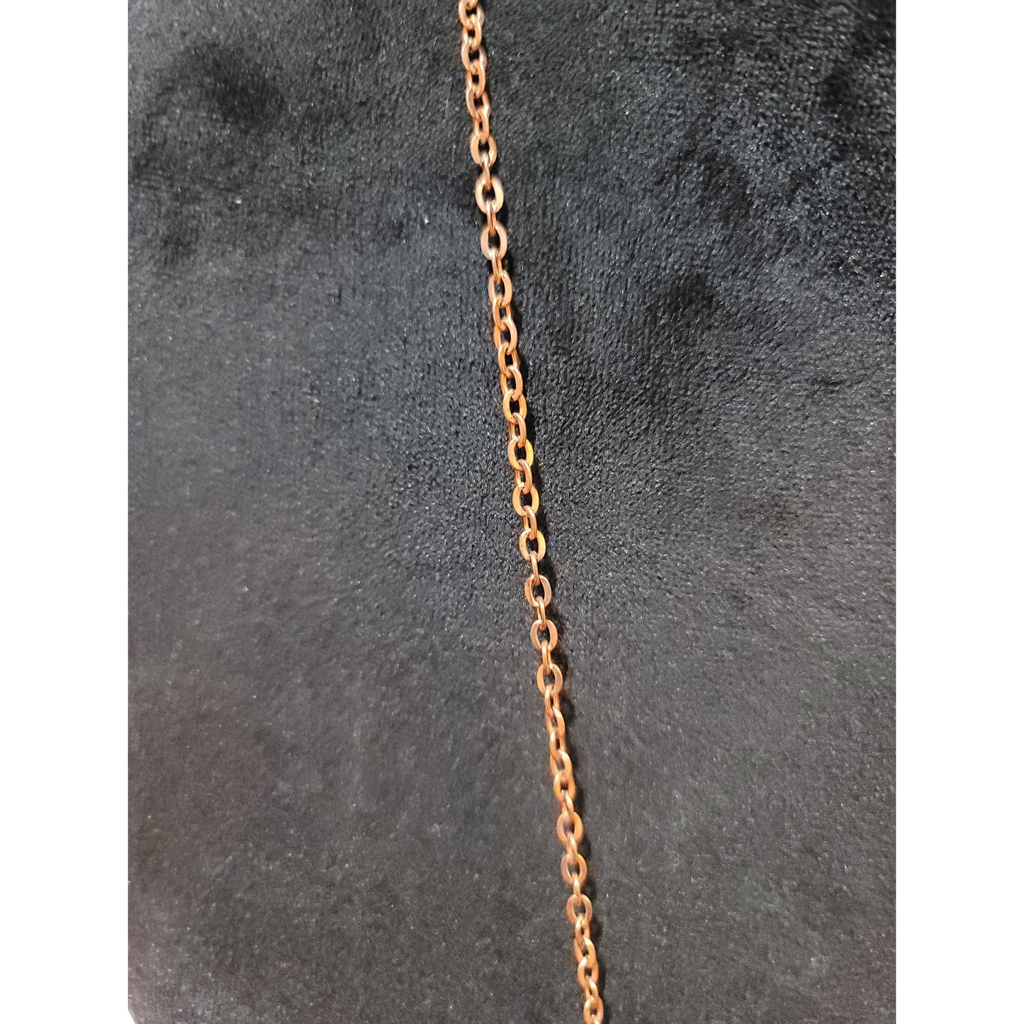 Women's Long Chain Necklace With Brown Donut Pendant And Lobster Clasp Lock
