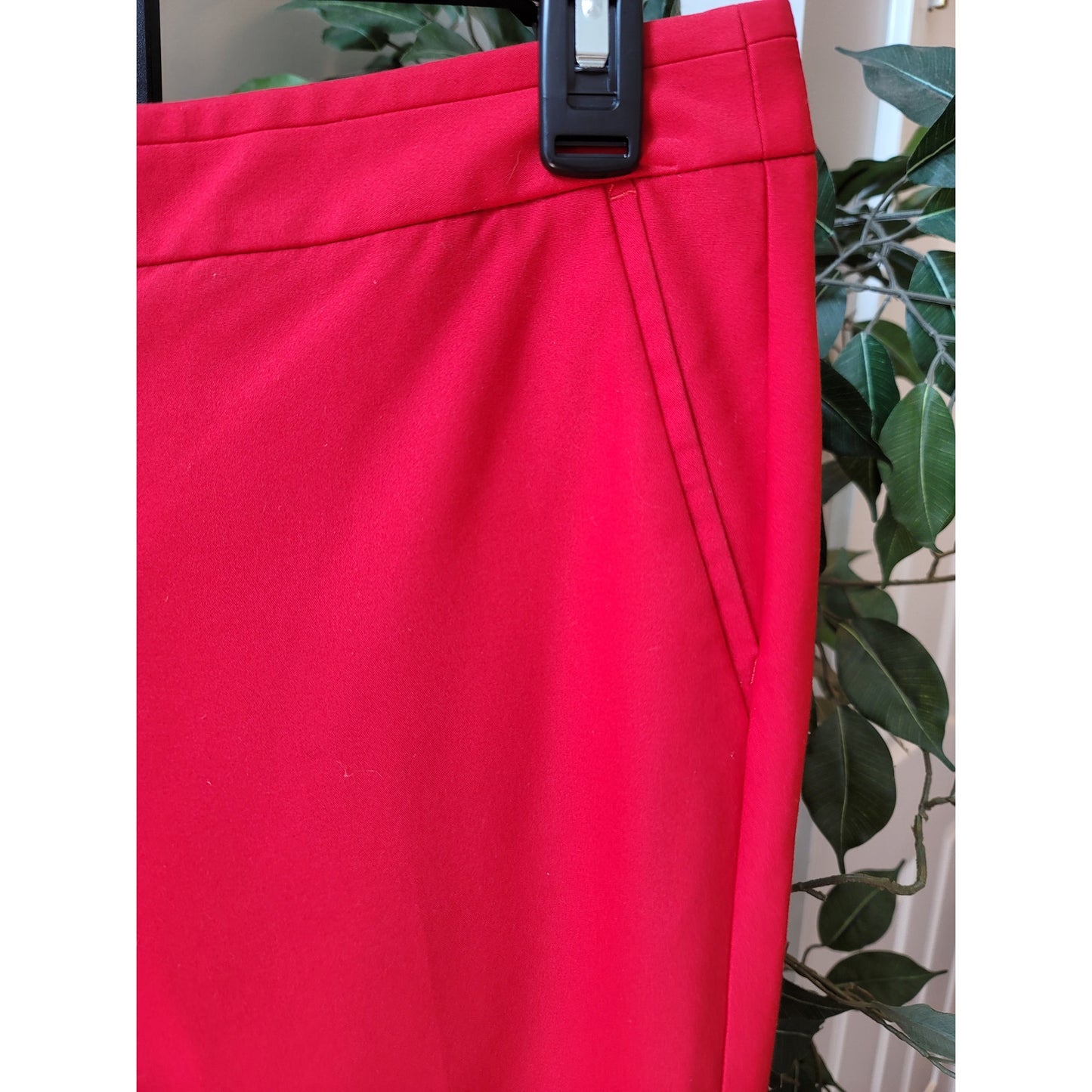 Express Columnist Pants Women's 2R Red Stretch Trousers Slim Fit Work Casual